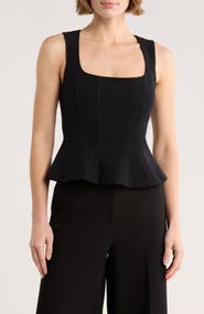 Parker Sleeveless Peplum Top