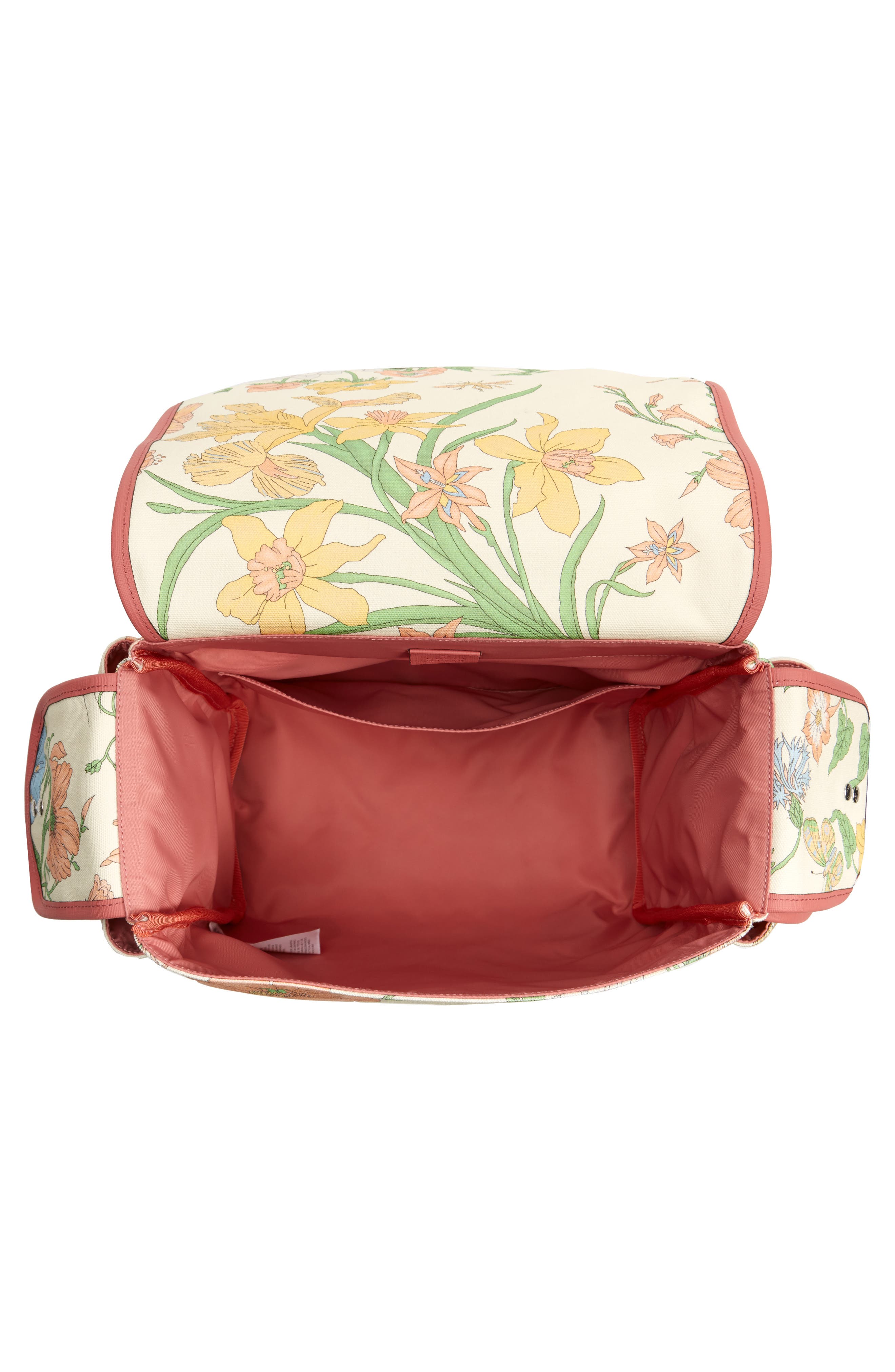 Gucci Logo Floral Print Backpack, Alternate, color, 