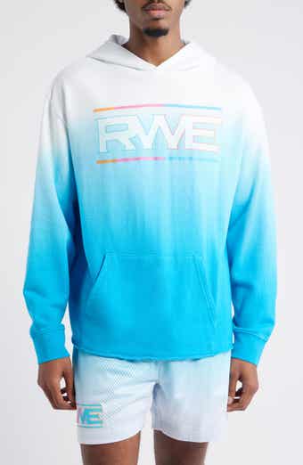 Raw Edge Graphic Dip Dye Hoodie