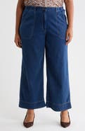 MAX STUDIO Wide Leg Piqué Knit Pants