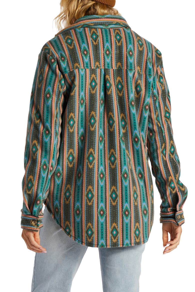 Forge Fleece Shirt Jacket, Alternate, color, GREEN MULTI
