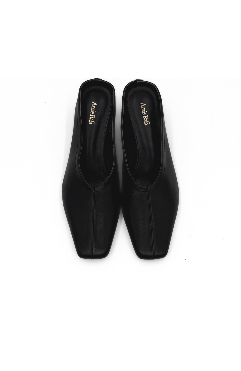 Amie Rafa Junie Heeled Leather Mule, Alternate, color, Black