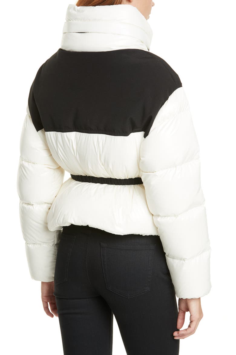 Nil Colorblock Quilted Down Puffer Jacket, Alternate, color, WHITE