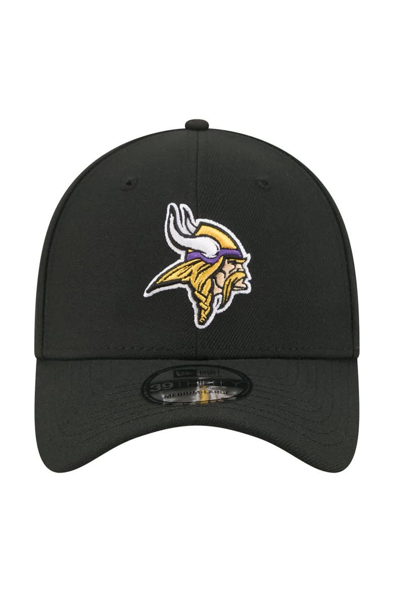 Men's New Era  Black Minnesota Vikings Core Team 39THIRTY Flex Hat, Alternate, color, Black