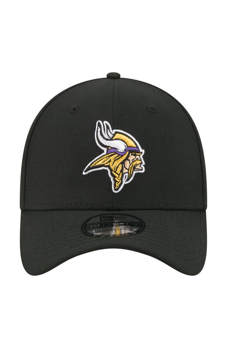 New Era Men's New Era  Black Minnesota Vikings Core Team 39THIRTY Flex Hat, Alternate, color, Black