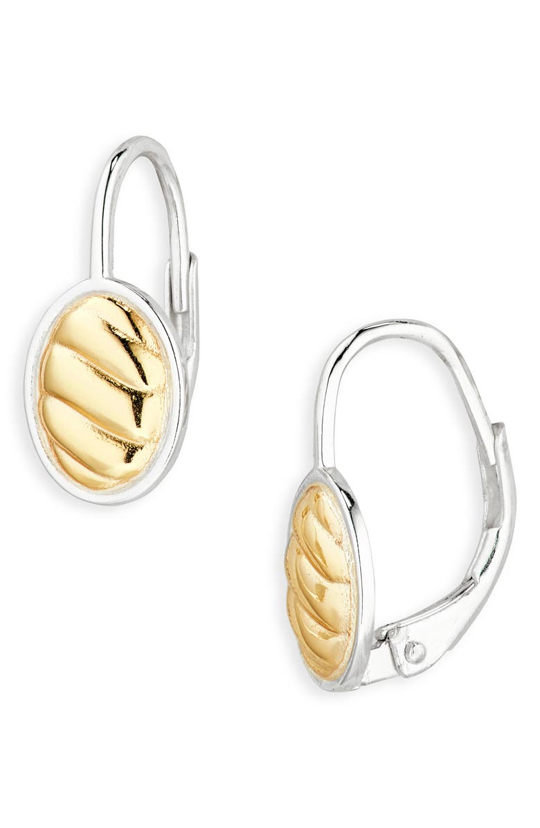 ARGENTO VIVO Ribbed Oval Hoop Earrings, Main, color, Gold/Silver