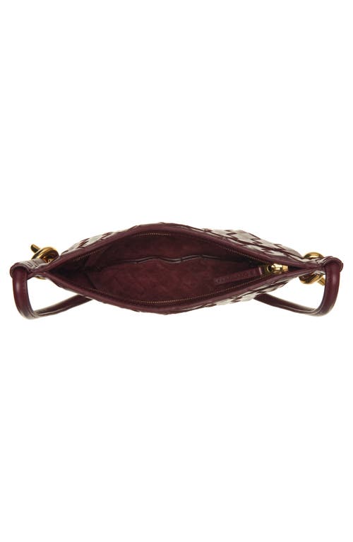 Shop Bottega Veneta Mini Solstice Intrecciato Leather Hobo Bag In 2250 Barolo-m Brass