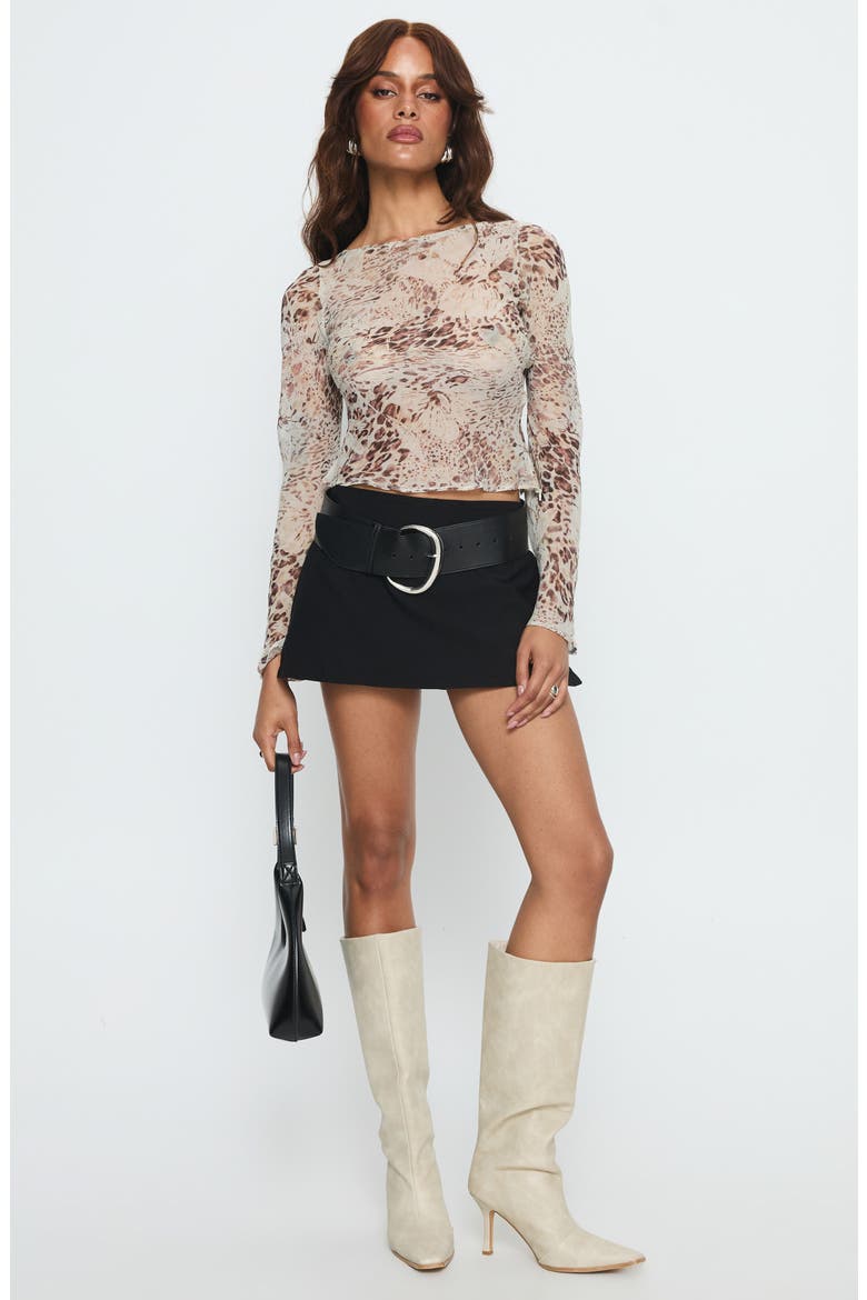 Edeline Print Crop Top, Alternate, color, CREAM ANIMAL
