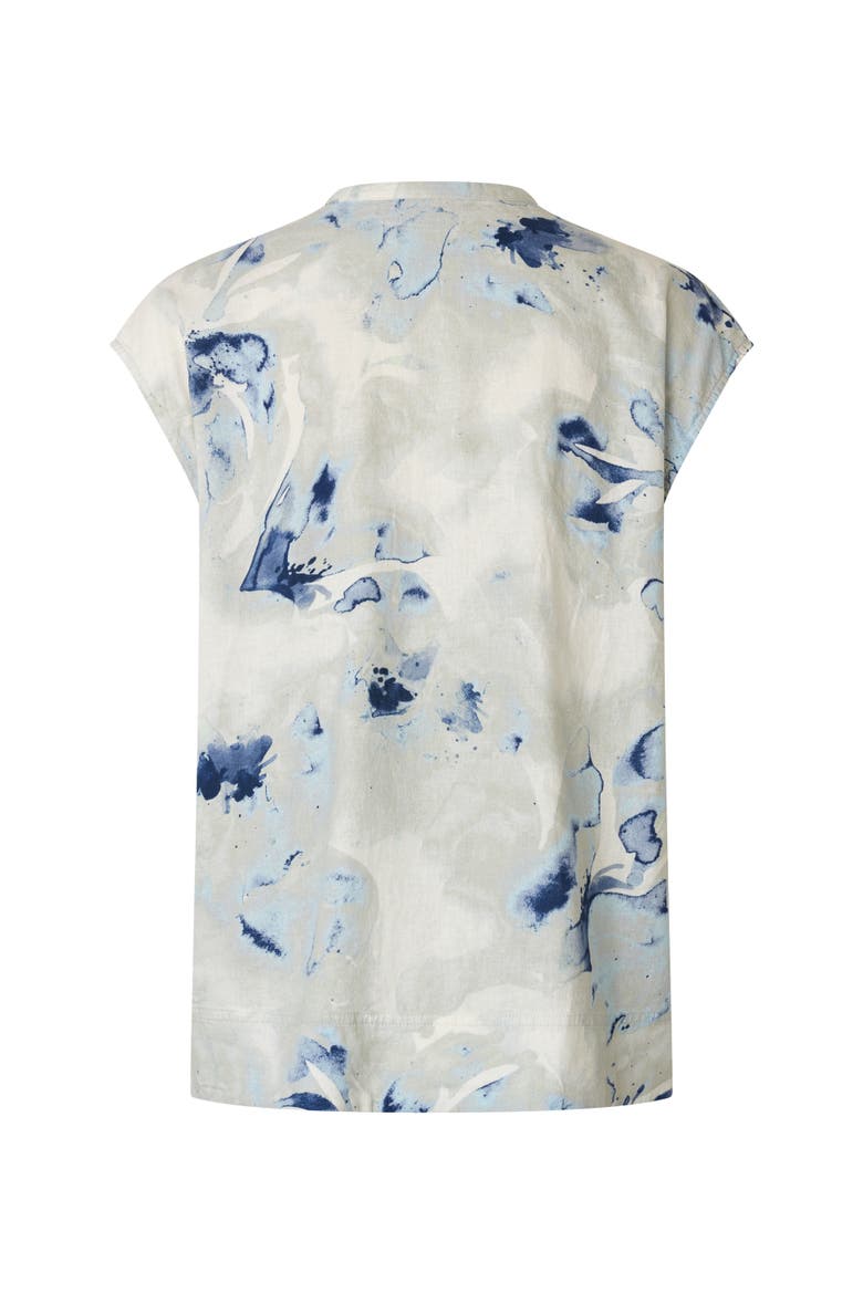 Maelphira Floral Cap Sleeve Top, Alternate, color, Skyway