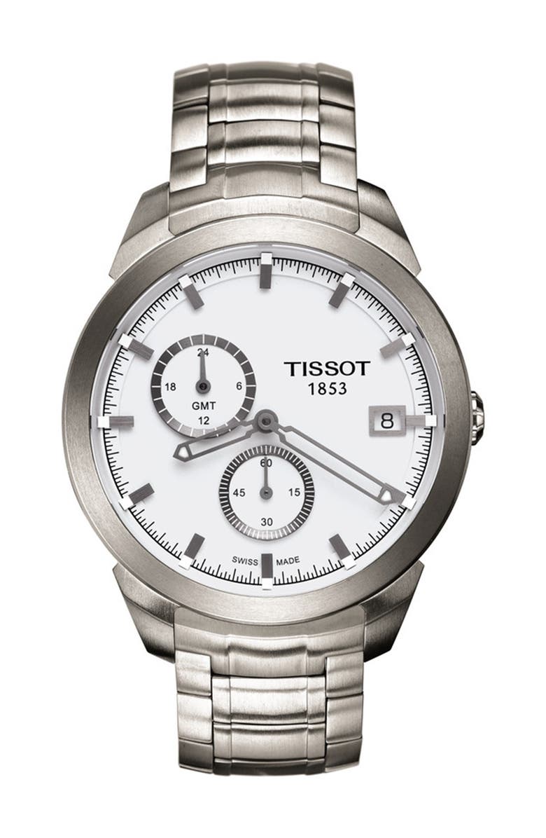 Tissot Men's Titanium GMT Bracelet Watch, 43mm, Main, color,