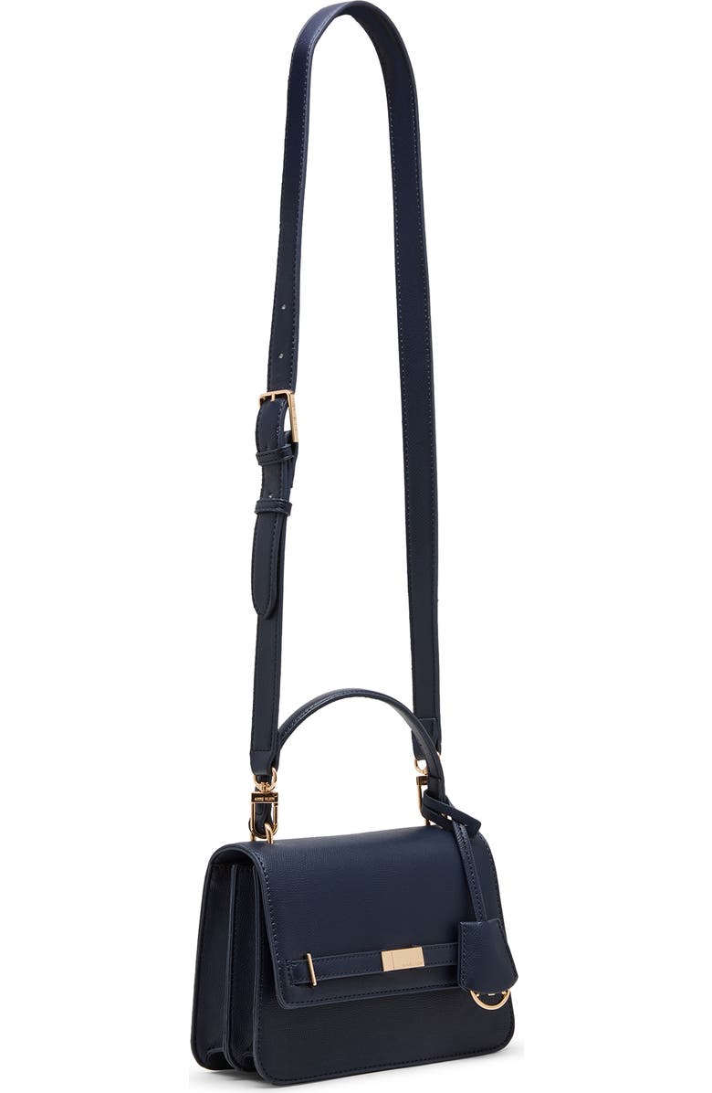 Anne Klein Belt Frame Satchel, Alternate, color, Navy
