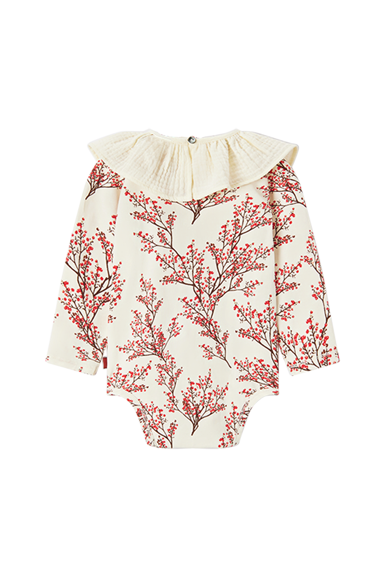 Cotton Stretch Removable Collar Long Sleeve One Piece, Alternate, color, Winterberry