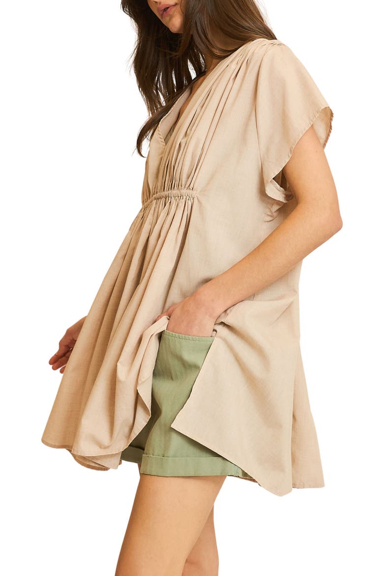 Ruched Cover-Up Dress, Alternate, color, TAUPE