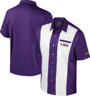COLOSSEUM Men's Colosseum Purple LSU Tigers Strike Bowling Button-Up Shirt
