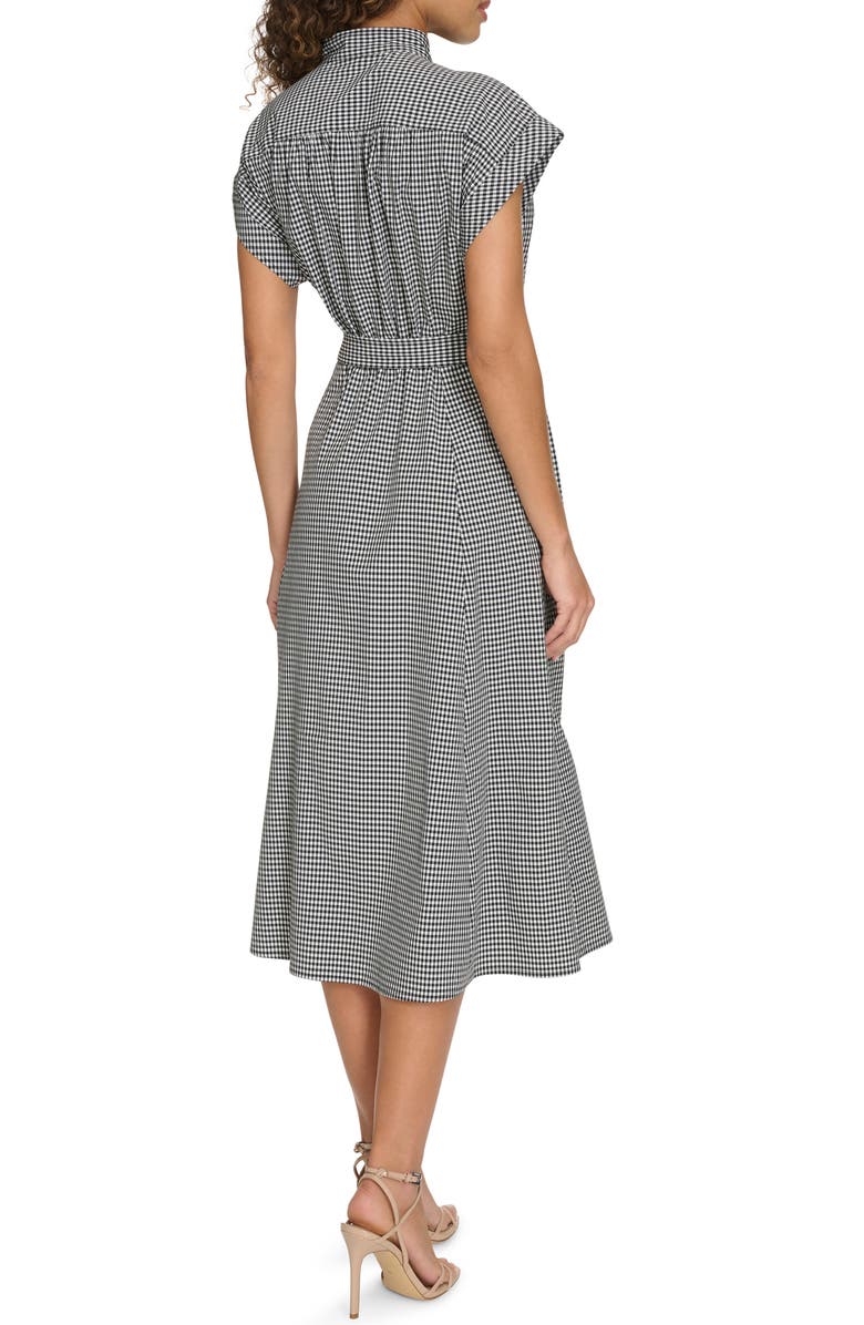 Calvin Klein Mini Gingham Check Short Sleeve Shirtdress, Alternate, color,