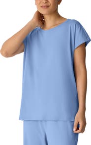 Eileen Fisher Jewel Neck Organic Cotton Pajama Top