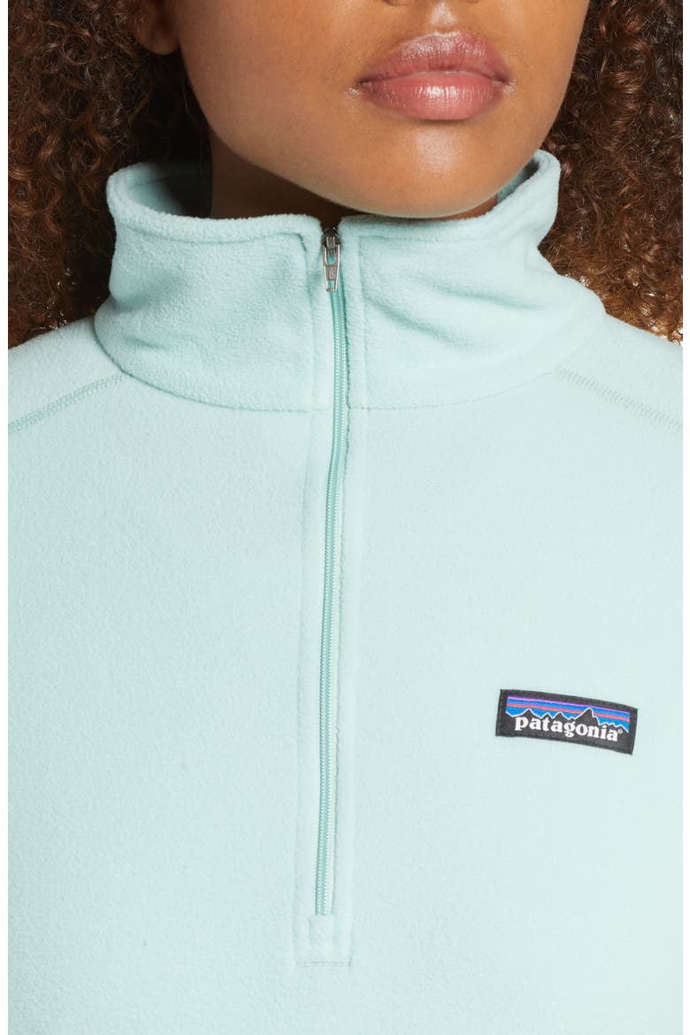 Micro D® Quarter-Zip Fleece Pullover, Alternate, color, GYPSUM GREEN