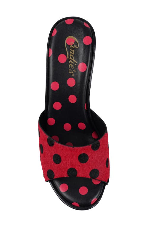 Candies Candie's Love Genuine Calf Hair Platform Sandal