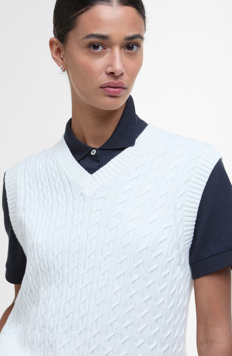 Barbour Hartland Knit Vest, Alternate, color, Cloud