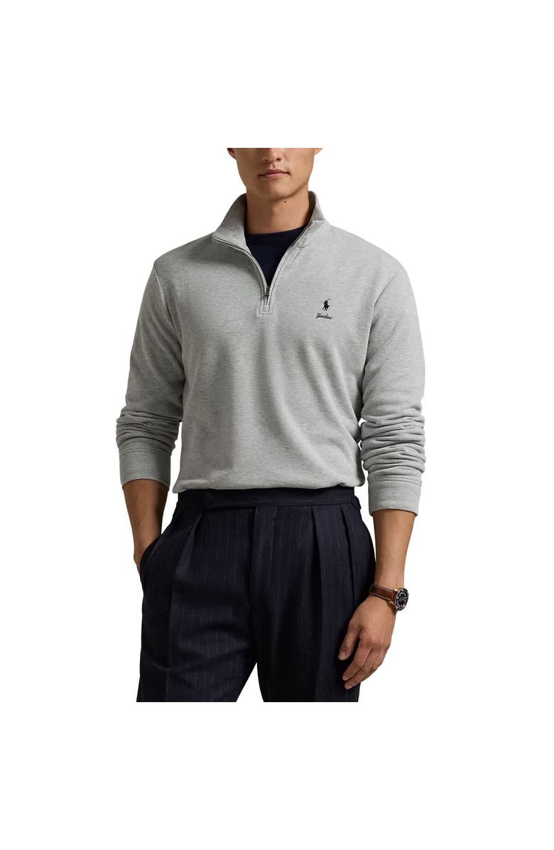 Polo Ralph Lauren Men's Polo Ralph Lauren  Heather Gray New York Yankees Estate Quarter-Zip Sweatshirt, Main, color, 
