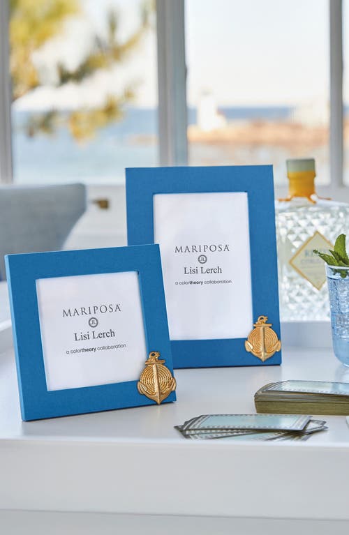 Mariposa Anchor Blue 4 X 4-inch Picture Frame In Blue