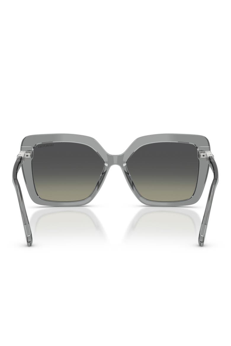 57mm Butterfly Sunglasses, Alternate, color, TRANSPARENT GREY / GREY