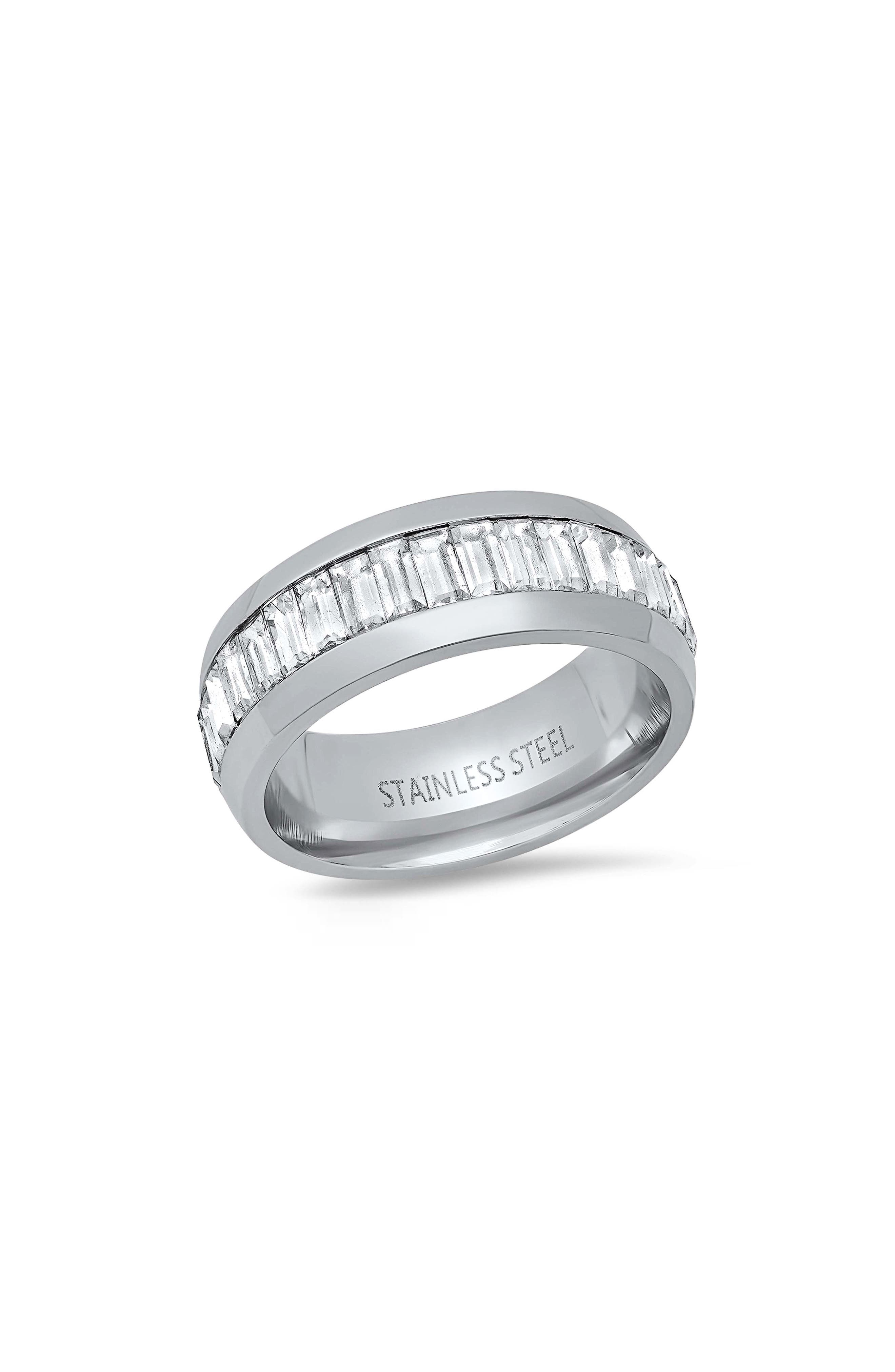 Men's Baguette Simulated Diamond Ring