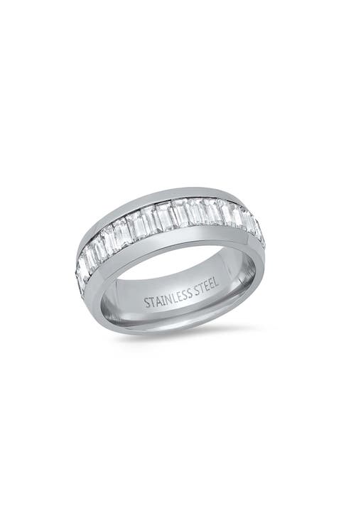 Men's Baguette Simulated Diamond Ring