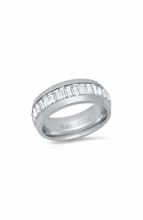 Men's Baguette Simulated Diamond Ring