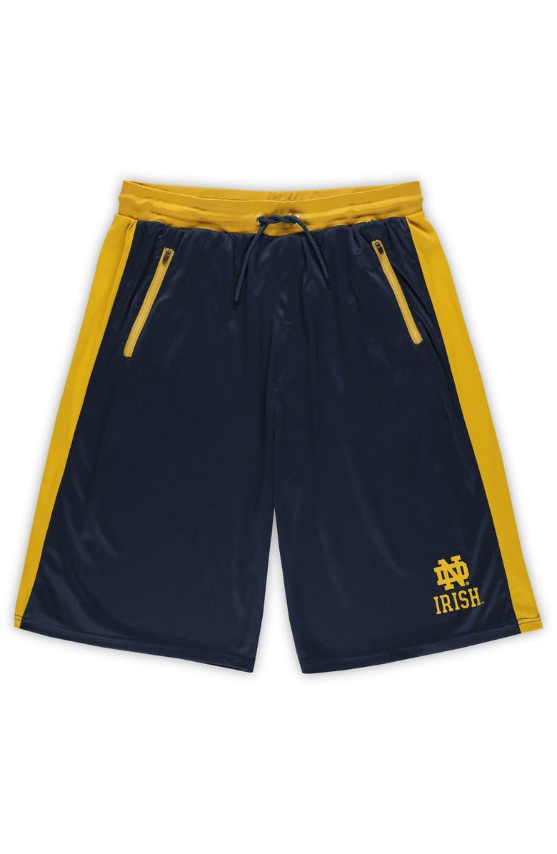 FANATICS Men's Fanatics Navy Notre Dame Fighting Irish Big & Tall Interlock Shorts, Alternate, color,