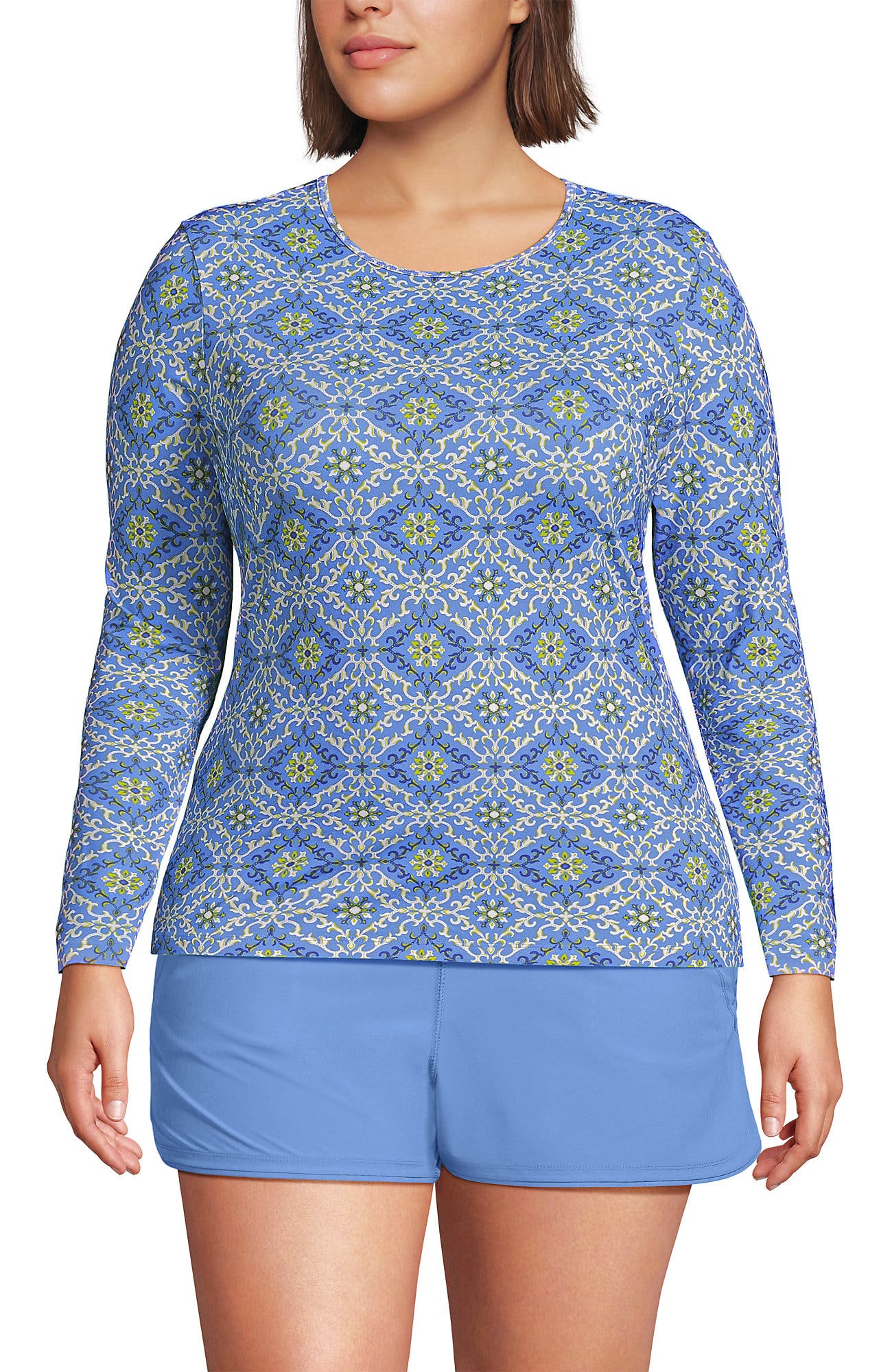 Lake Blue/Egret Geo Floral