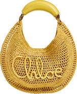 Chloé Summer Banana Crochet Raffia Hobo Bag