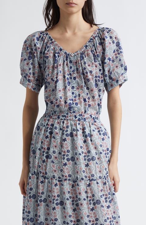 Naomi Print Puff Sleeve Top