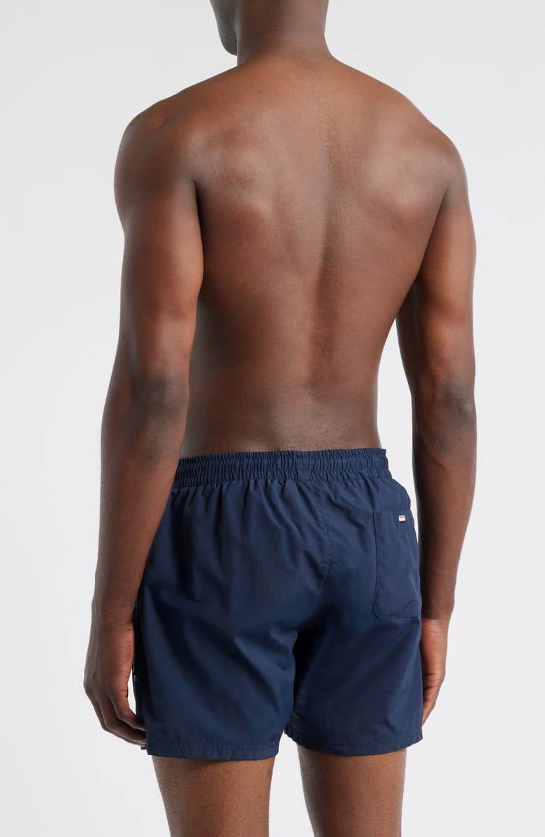 BOSS Ole Swim Trunks, Alternate, color, Navy