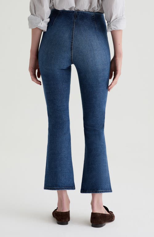 Ag Farrah Pull-on Ankle Bootcut Jeans In Blue