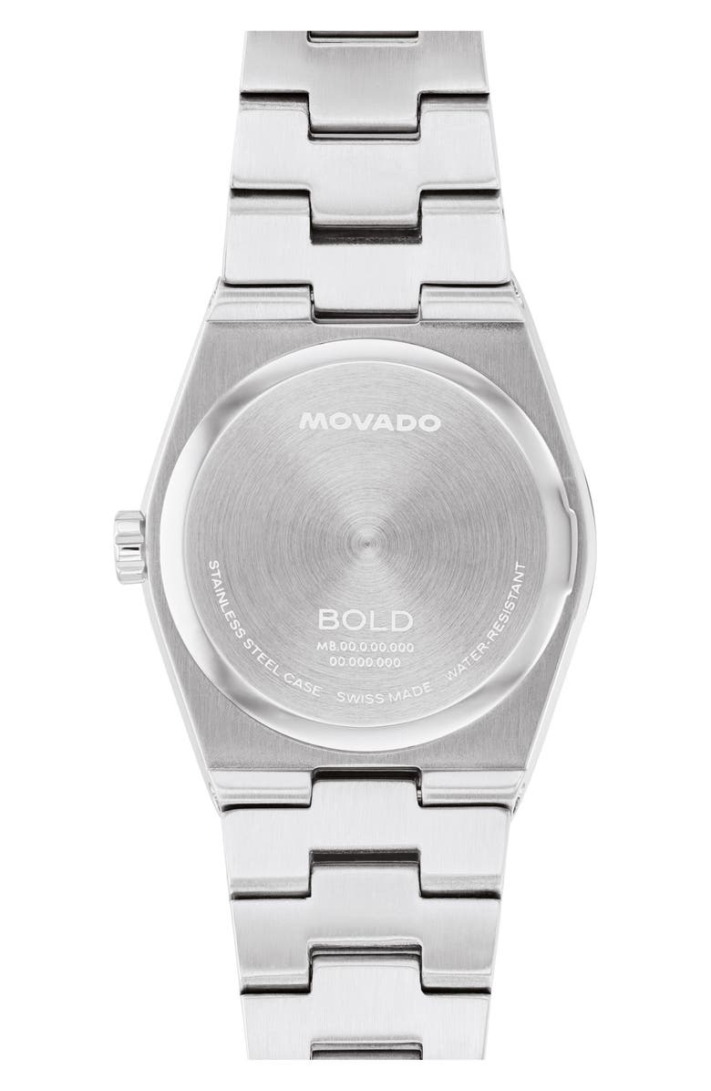 Movado Mini Bold Quest Bracelet Watch, 28mm, Alternate, color, White Dial