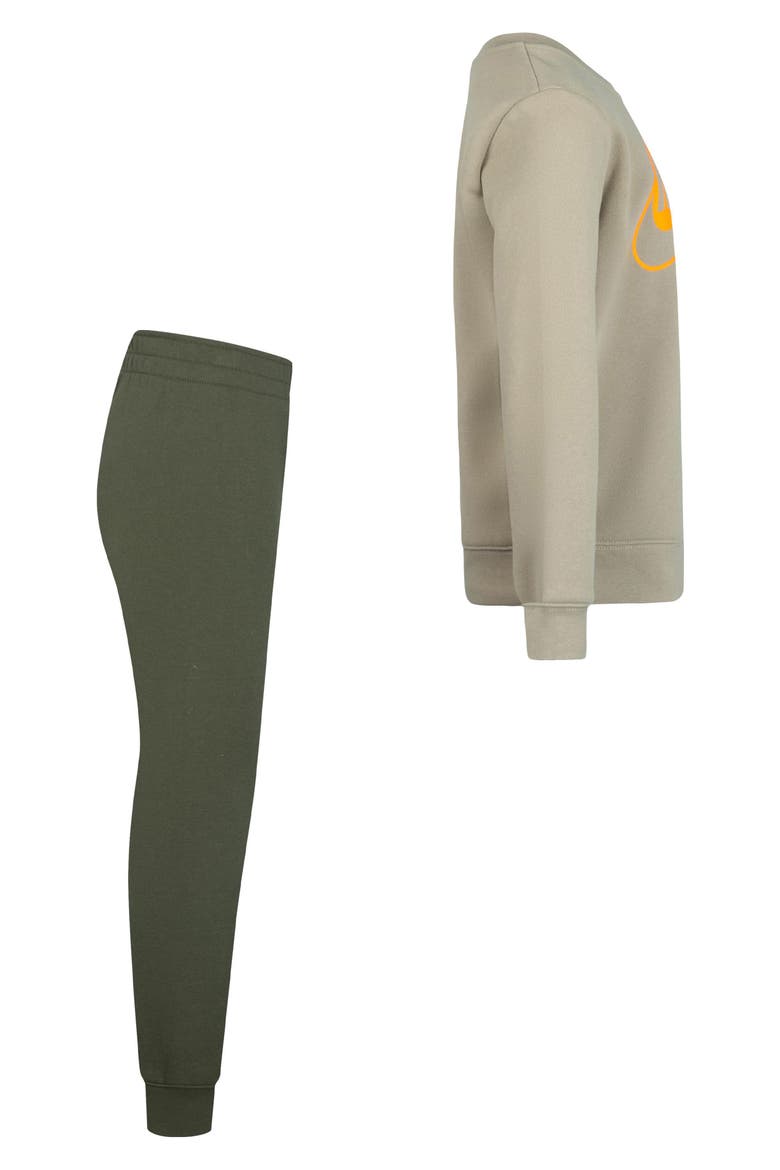 Kids' Logo Sweatshirt & Joggers Set, Alternate, color, MEDIUM OLIVE