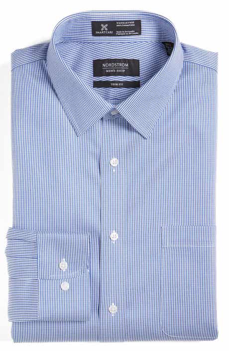 NORDSTROM MEN'S SHOP Smartcare™ Trim Fit Stripe Dress Shirt