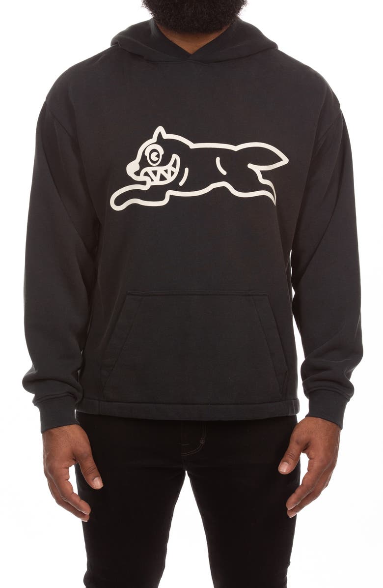 ICECREAM Run Logo Cotton French Terry Hoodie, Main, color, Black