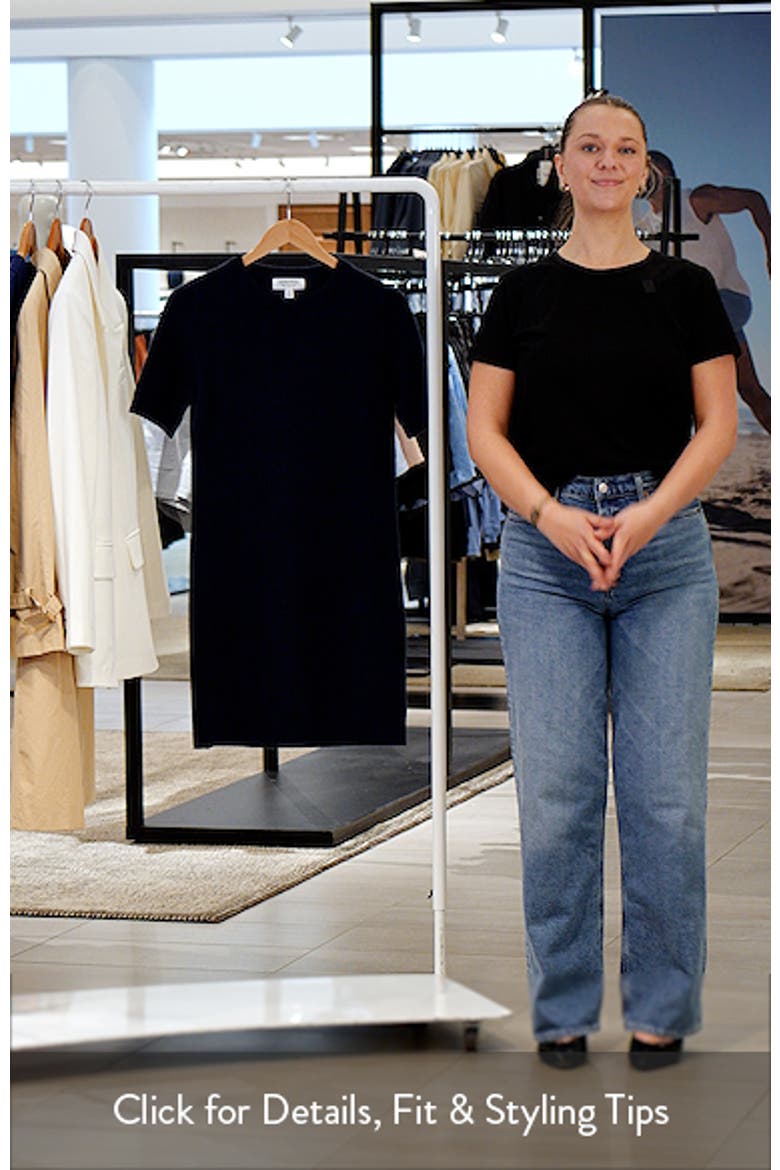 Short Sleeve Wool & Cashmere Sweater Dress video