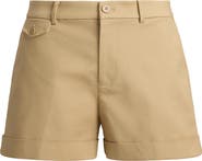 Lauren Ralph Lauren Yernalie Stretch Cotton Shorts