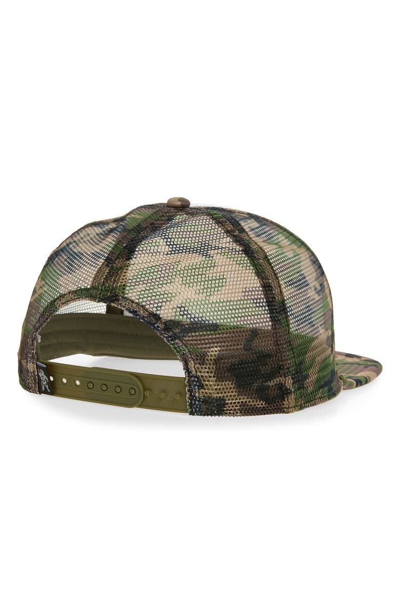 Billionaire Boys Club Camo Trucker Hat, Alternate, color, Cypress