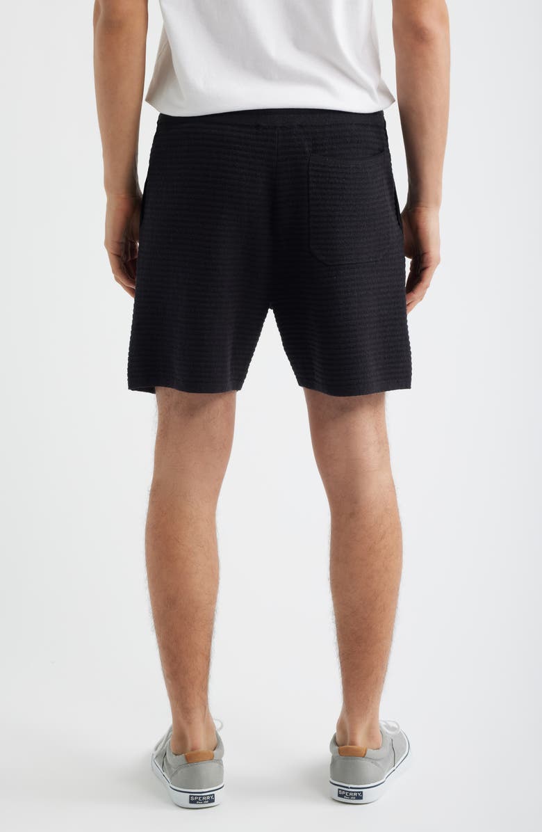 rag & bone Zuma Ottoman Stitch Shorts, Alternate, color, Black