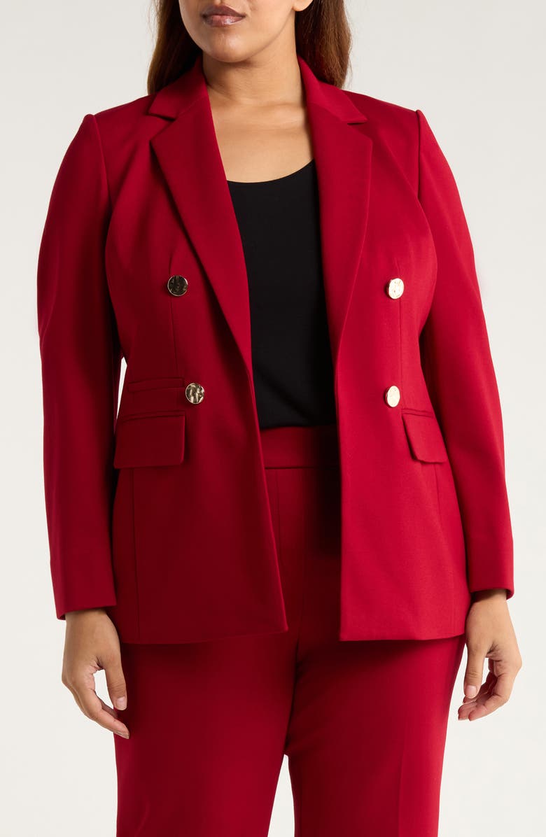 Anne Klein Straight Leg Pants, Main, color, Titan Red