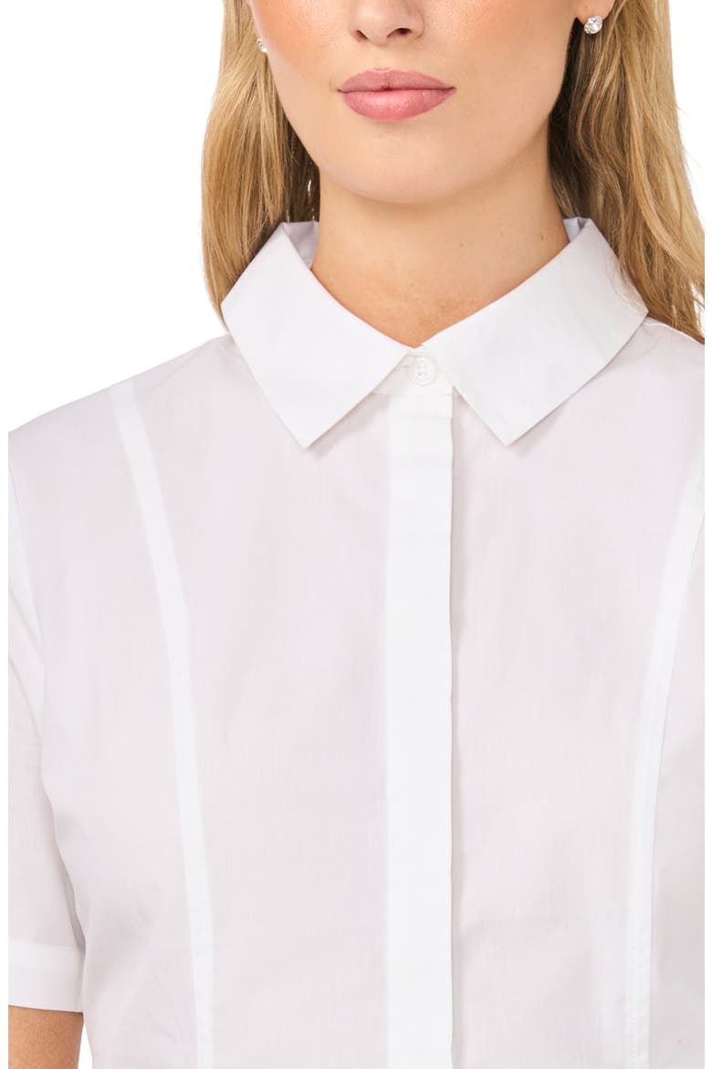 Princess Seam Button-Up Shirt, Alternate, color, BRIGHT WHITE