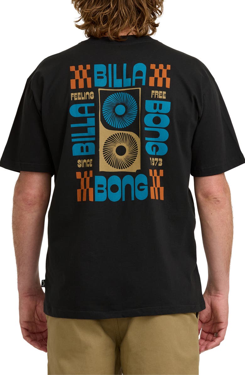 Billabong Solar Regular Cotton Graphic T-Shirt, Alternate, color, Washed Black