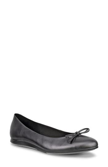 Ecco Touch Ballerina 2.0 Flat In Heavy Silver