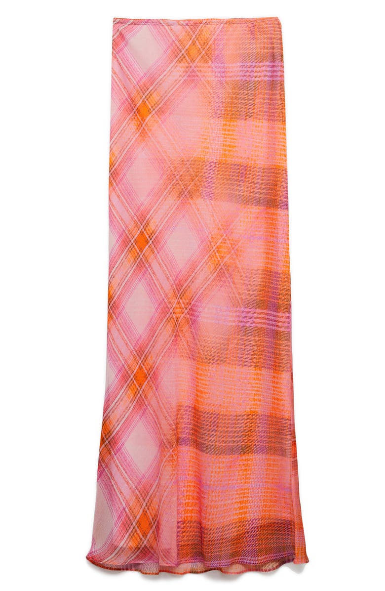 MANGO Plaid Maxi Skirt, Alternate, color,
