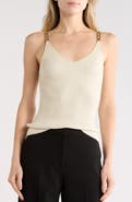 Laundry by Shelli Segal Chain Strap Sweater Tank