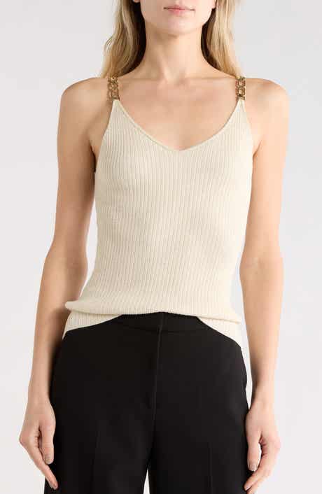 Chain Strap Sweater Tank